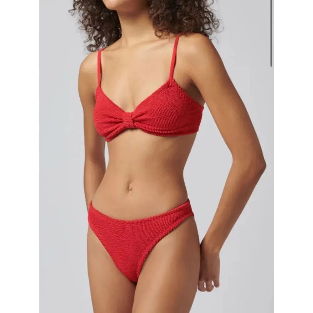 Hunza G Alicia bikini set in red NWOT